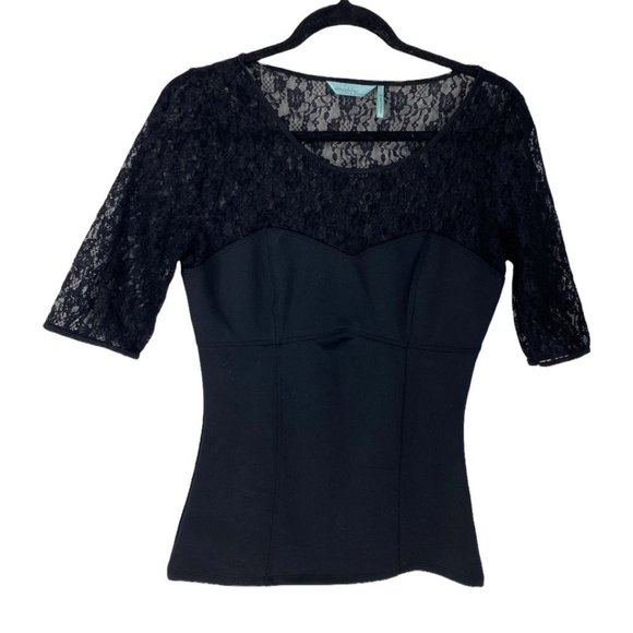 Slimfabulous Black Lace Ultimate Slimming Technology Top M - Picture 5 of 5